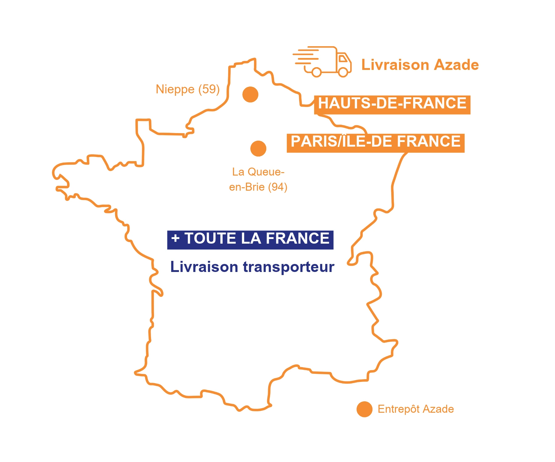 Livraison par zone géographique