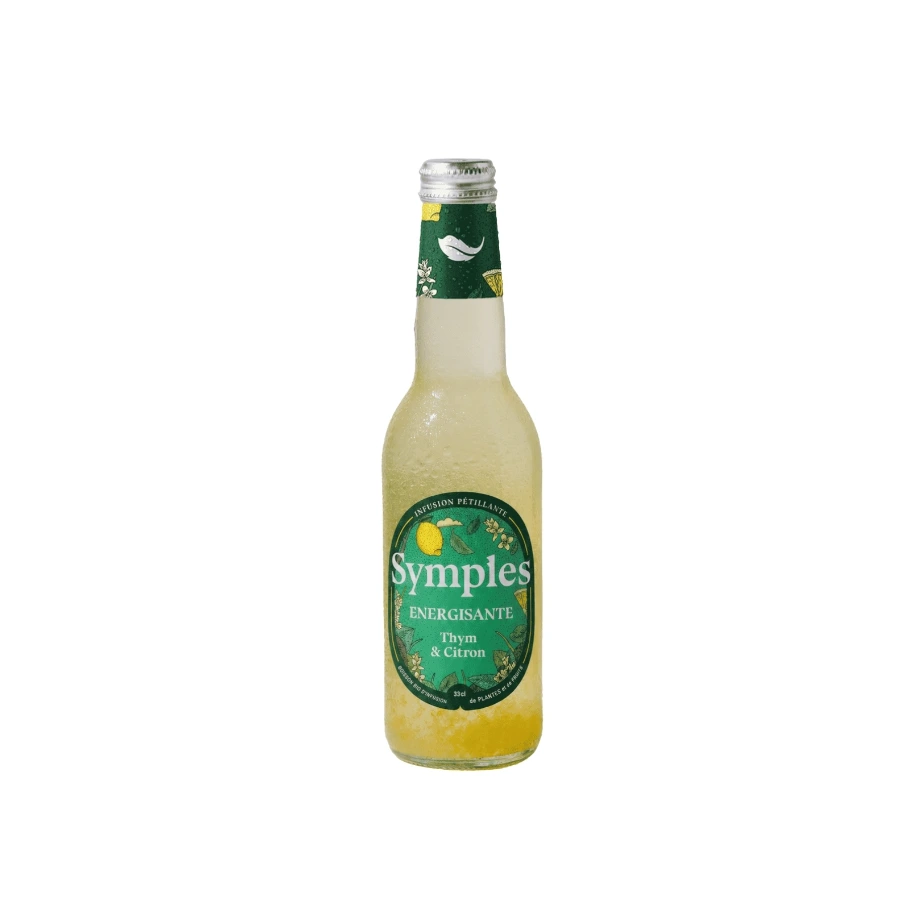[SY-VC-ENERG33] 33cl - Infusion pétillante Energisante verte thym-citron CONSIGNE (consigné) bio - Symples
