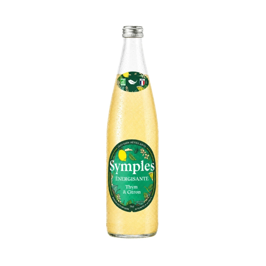 [SY-ENERG75] 75cl - Infusion pétillante Energisante verte thym-citron bio (réemploi) - Symples