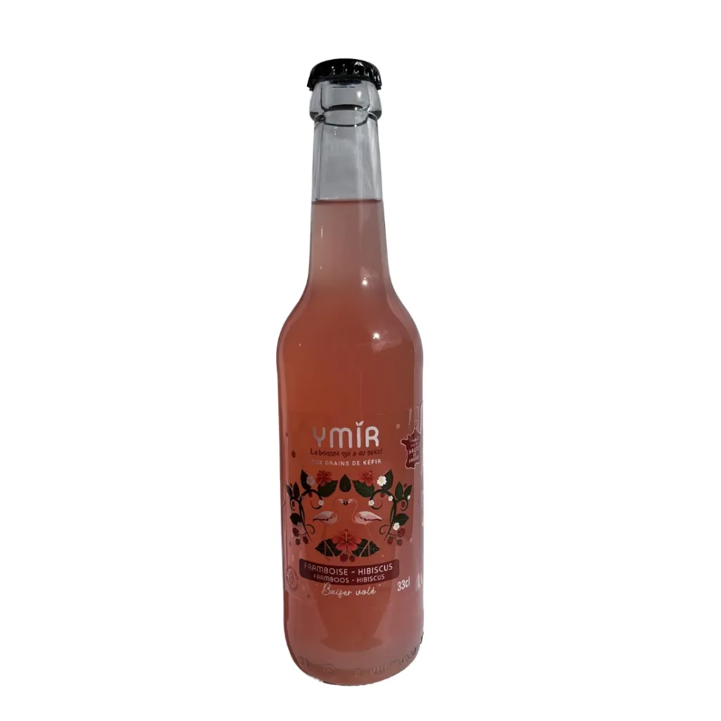 [KC-FRHI33] 33cl - Kéfir Framboise Hibiscus bio (réemploi) - Kefir and Co / Ymir