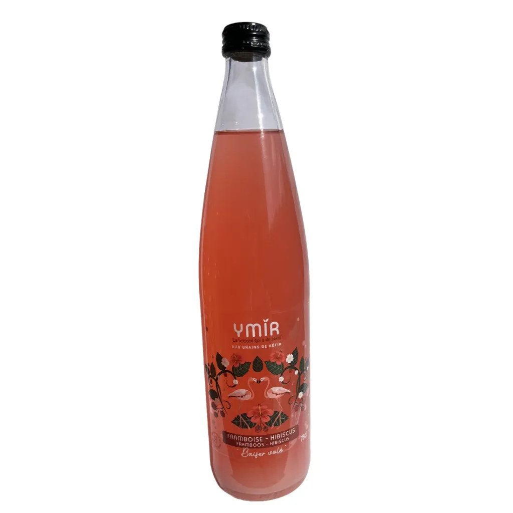 [KC-FRHI75] 75cl - Kéfir Framboise Hibiscus bio (réemploi) - Kefir and Co / Ymir