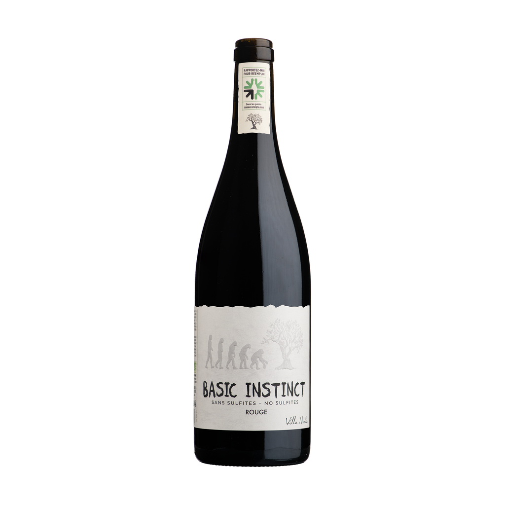 [VN-VR-BASINS75] 75cl - IGP Hérault rouge 'Basic Instinct' méthode nature bio (sans sulfite ajouté, réemploi) - Villa Noria