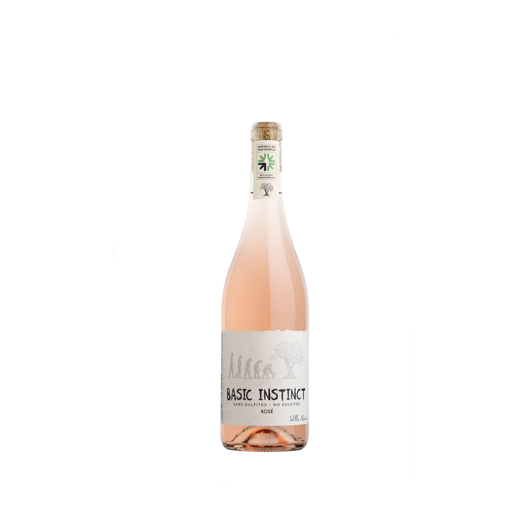 [VN-VZ-BASINS75] 75cl - IGP Hérault rosé 'Basic Instinct' méthode nature bio (sans sulfite ajouté, réemploi) - Villa Noria