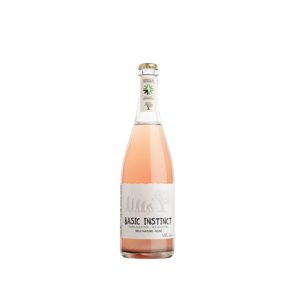 [VN-VP-BASINROS75] 75cl - Vin de France pétillant rosé 'Basic Instinct' méthode nature bio (sans sulfite ajouté, réemploi) - Villa Noria