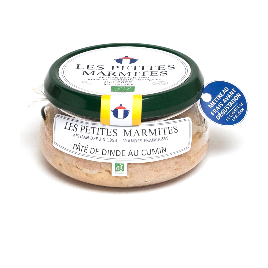[PAT-LPMBCUM] 150g - Pâté de dinde au cumin bio (réemploi) - Les Petites Marmites