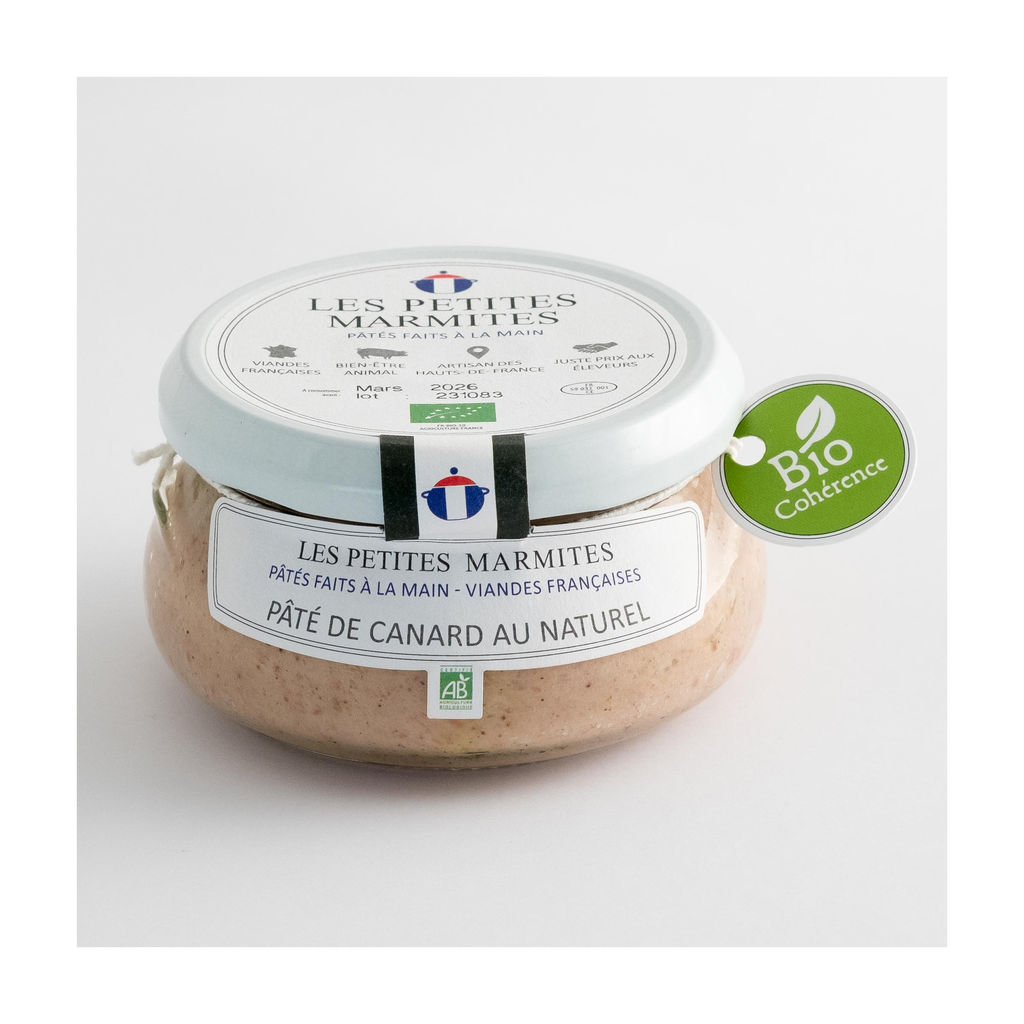 [PAT-LPMBCNT] 150g - Pâté de canard au naturel bio (réemploi) - Les Petites Marmites