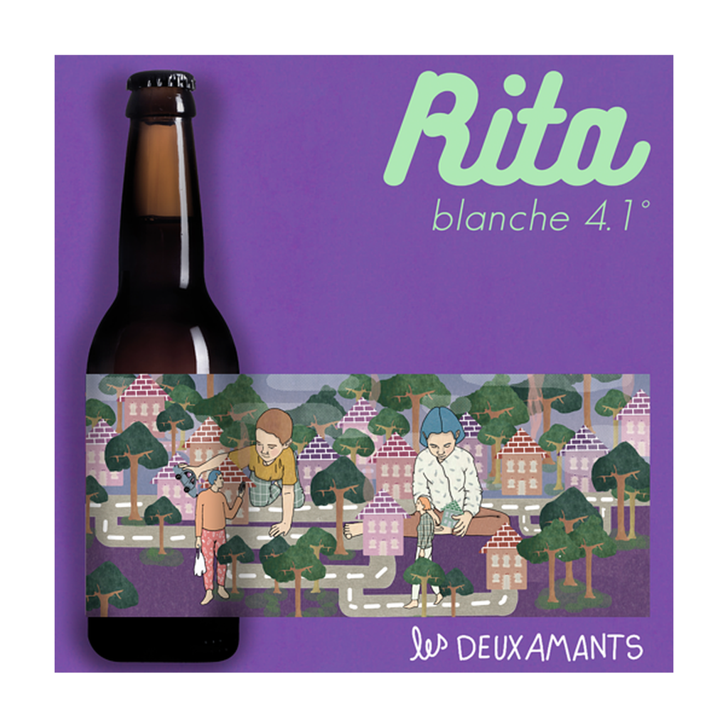 33cl - Rita -  Blanche 4,1° bio (réemploi) - Les 2 Amants