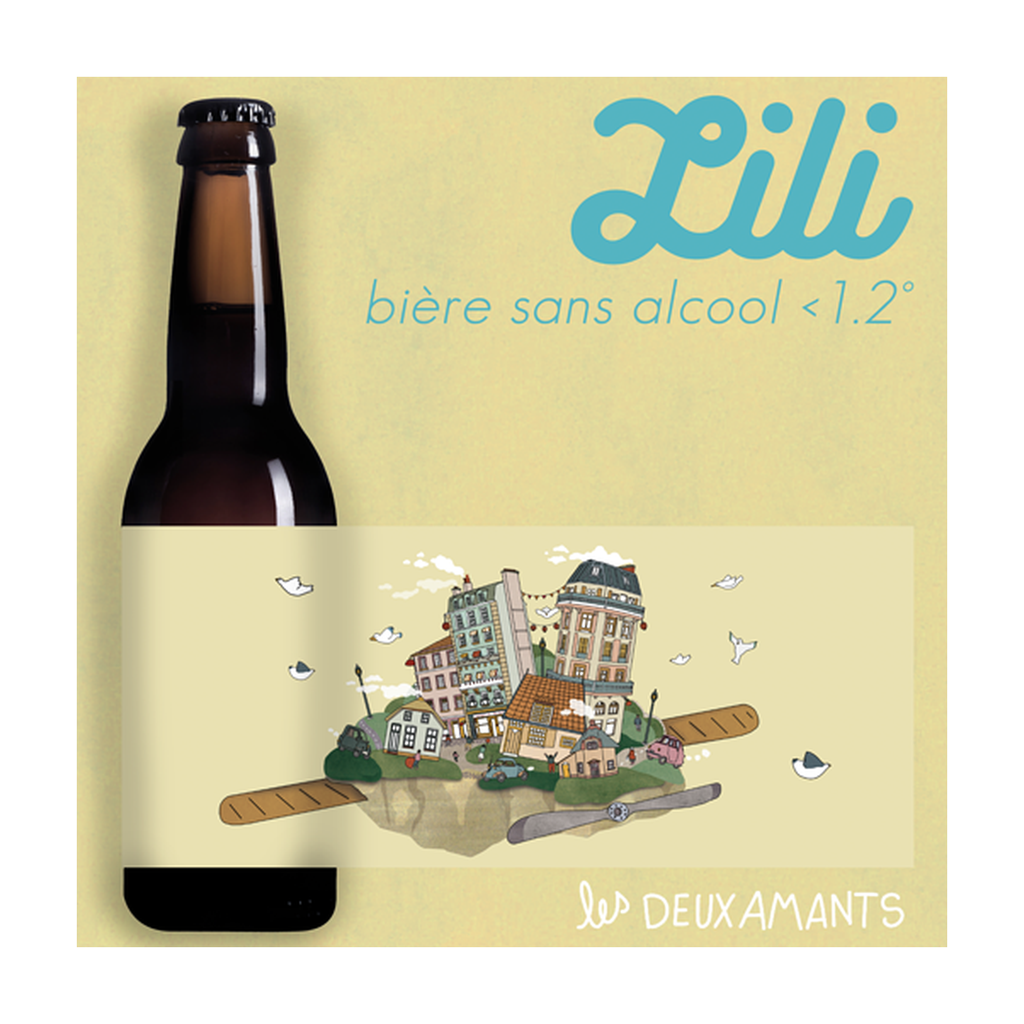 75cl - Lili - Bière sans alcool <1,2° bio (réemploi) - Les 2 Amants
