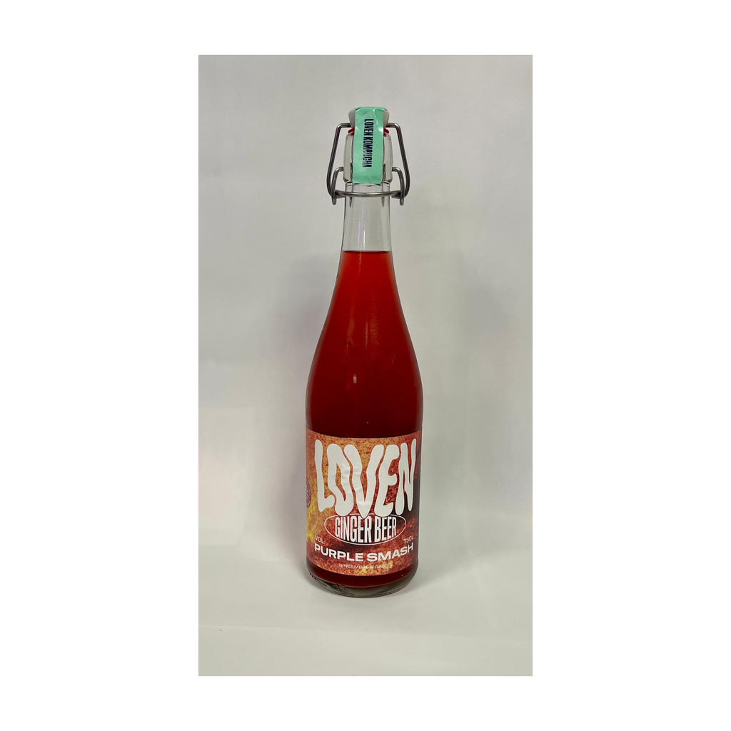 [IN-PS75] 75cl - Purple Smash - Ginger Beer bio (réemploi, conserver au frais) - Loven Kombuchas
