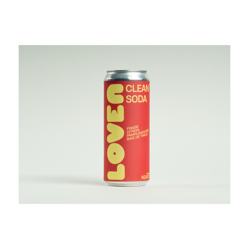 [IN-TRFCC25] 25cl - Loven Clean Soda Fraise-Citron bio Canette alu - Loven crew