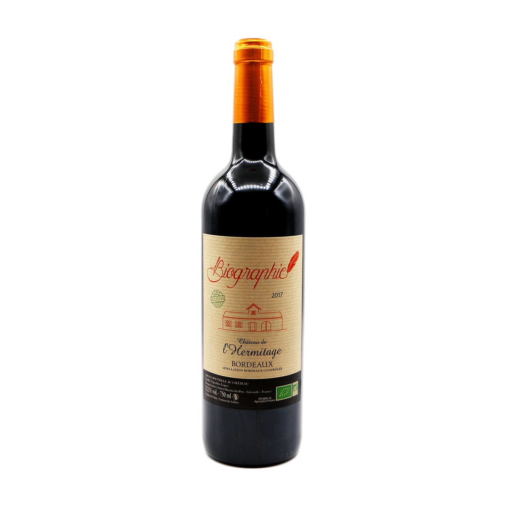 75cl - AOC Bordeaux rouge Château l'Hermitage 'Biographie' sans sulfite bio - Domaine Lopez