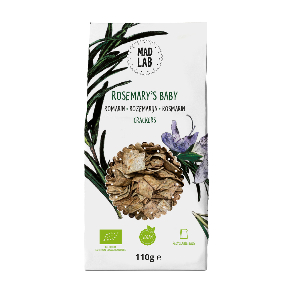 [ML-D149] 110g - Crackers 'Rosemary's baby' romarin bio - Mad lab