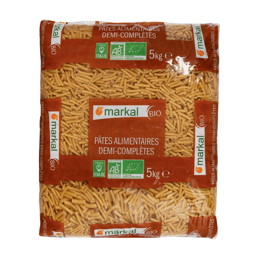 5kg - Macaronis demi-complets bio - Markal