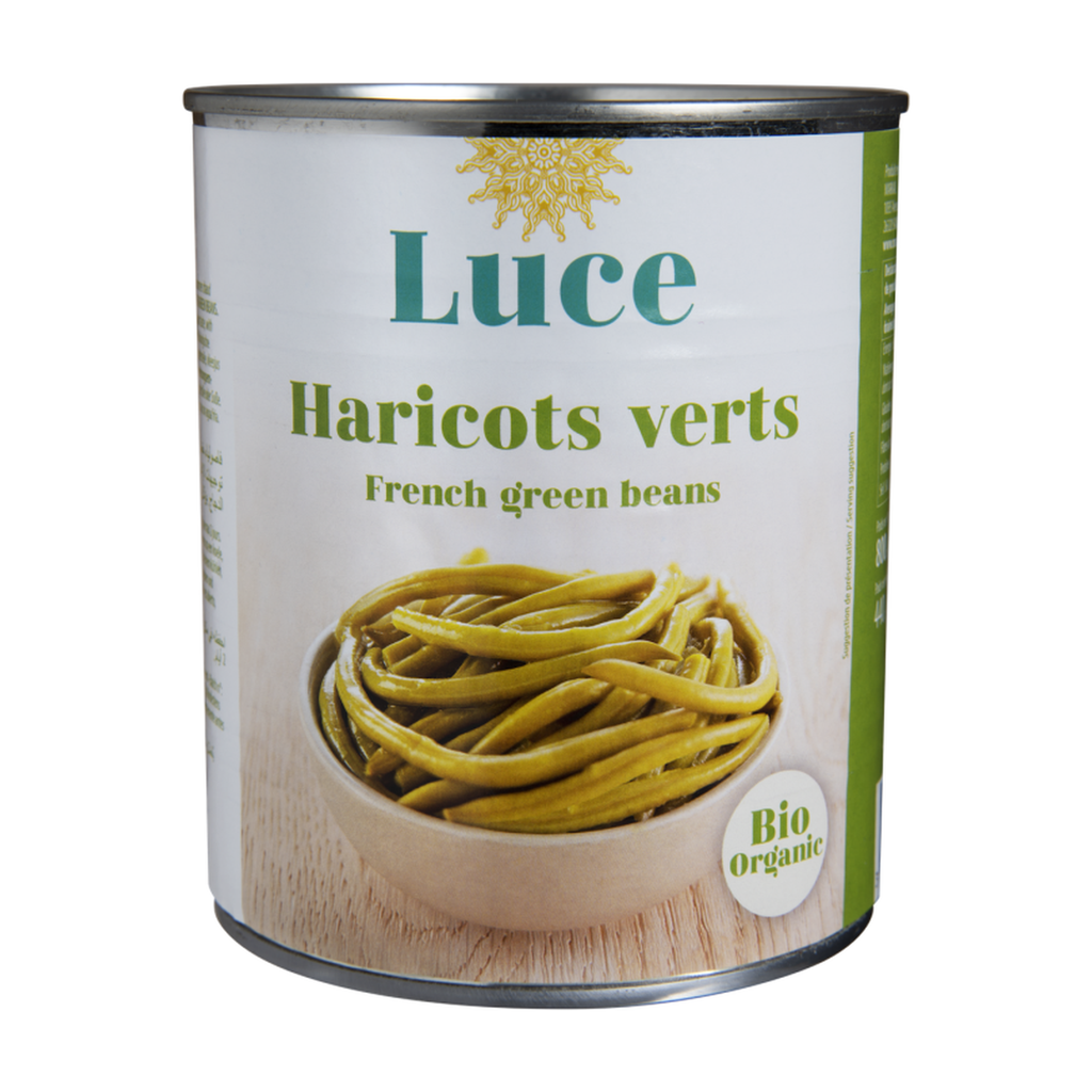 [MK-HARVEX400] 400g (220g net égoutté) - Haricots verts extra-fins bio - Luce