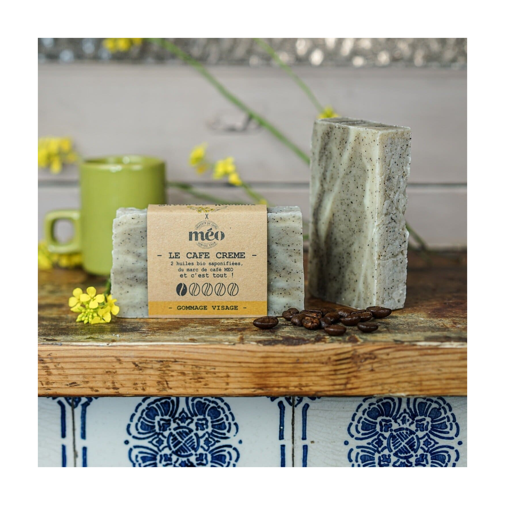 [MB-MEOCC115] 115g - Savon de Roubaix Méo intensité 1/5 - Le Café Crème - Mobius