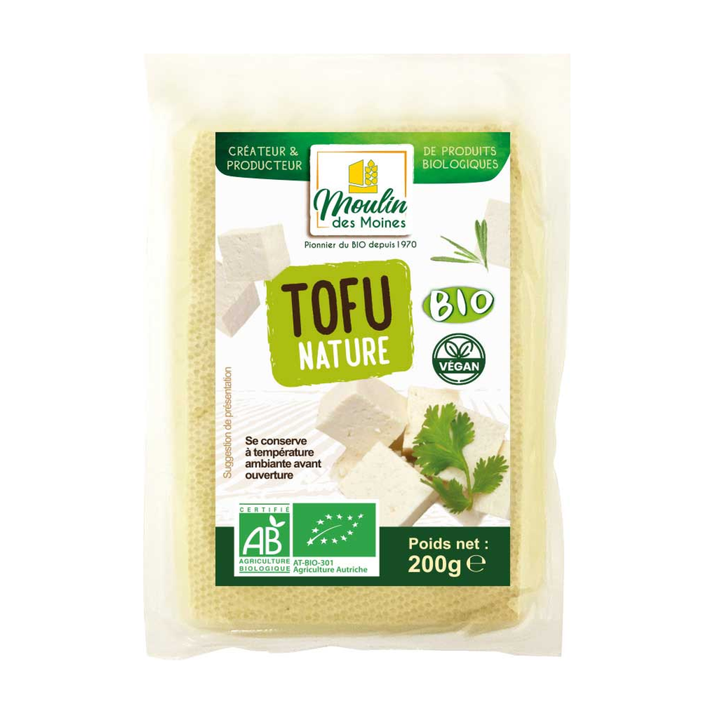 [MM-TOFNAT200] 200g - Tofu nature vegan bio - Moulin des Moines