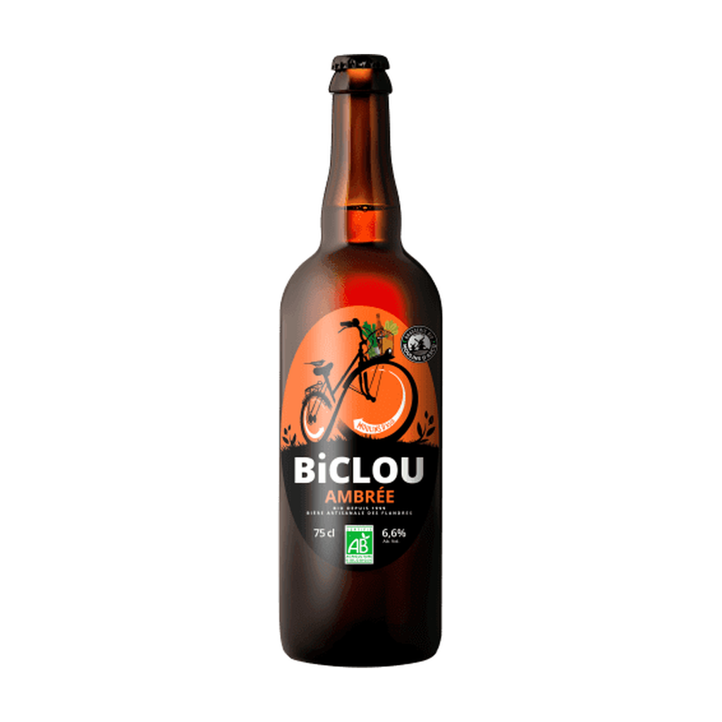 75cl - Biclou Ambrée - 6,6° bio (réemploi) - Brasserie Moulins d'Ascq