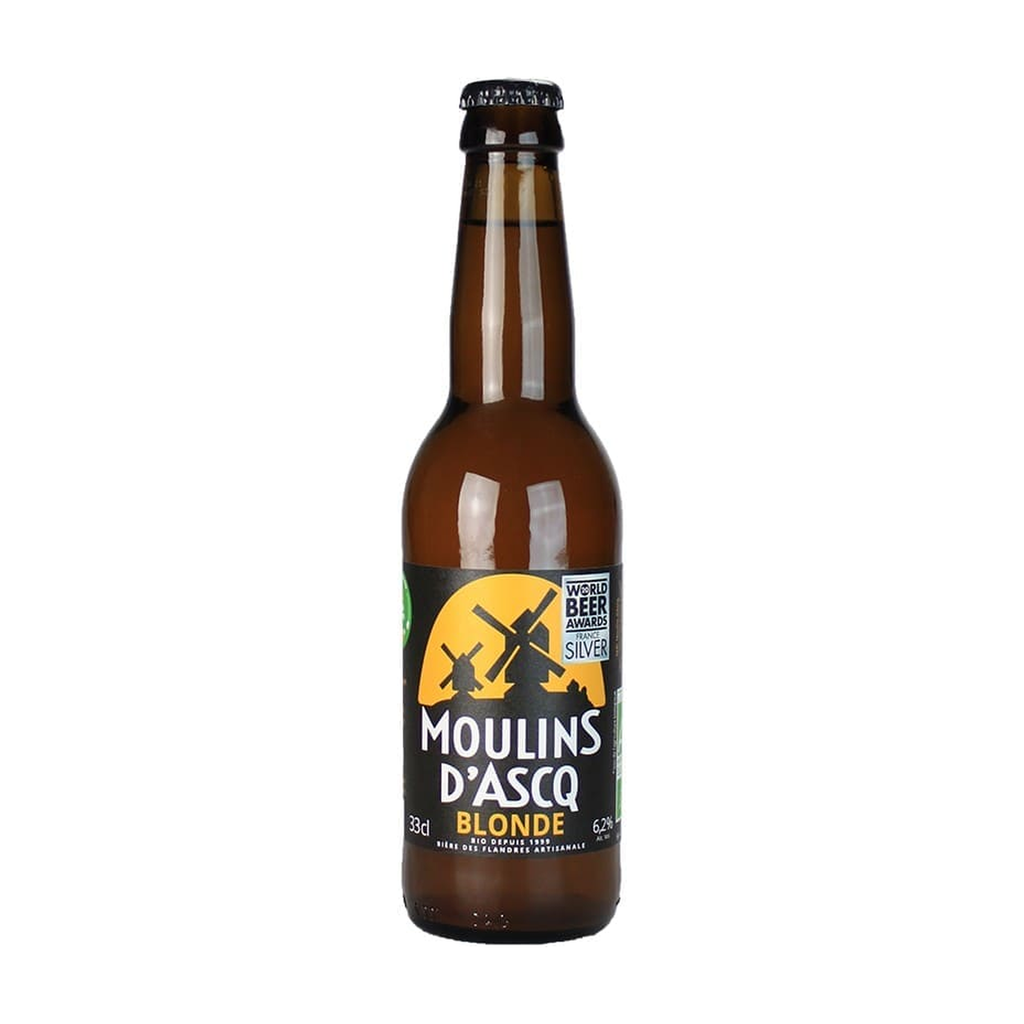 33cl - Moulins d'Ascq Blonde - 6,2° bio (réemploi) - Brasserie Moulins d'Ascq