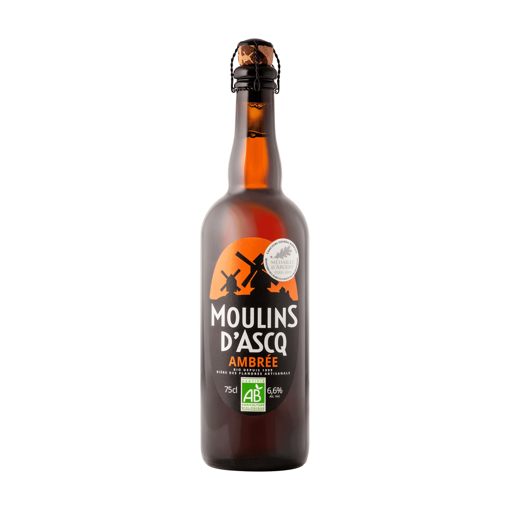 75cl - Moulins d'Ascq - Ambrée 6,6° bio (réemploi) - Brasserie Moulins d'Ascq