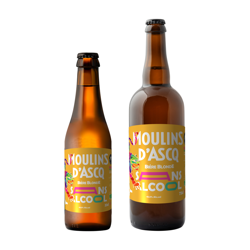 [MA-MASABL75] 75cl - Moulins d'Ascq Sans alcool Blonde - <0,5° bio (réemploi) - Brasserie Moulins d'Ascq