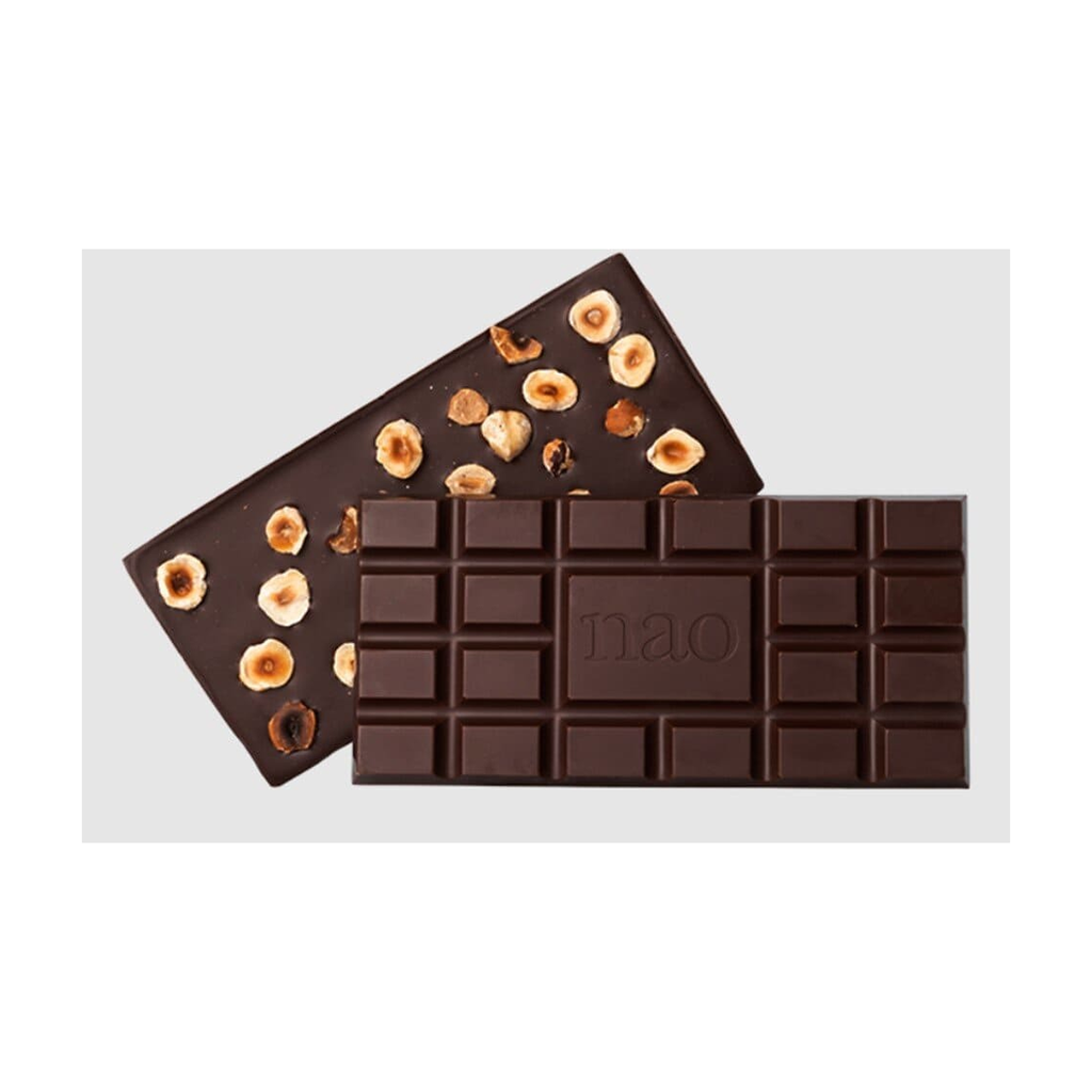 [NAO-NOIRNOIS] 80g - Chocolat Noir-Noisettes (Sao Tome) bio - Nao