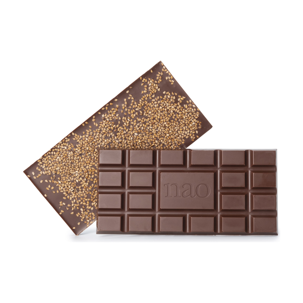 [NAO-LAITSES] 80g - Chocolat au Lait-Sésame (Sao Tome) bio - Nao