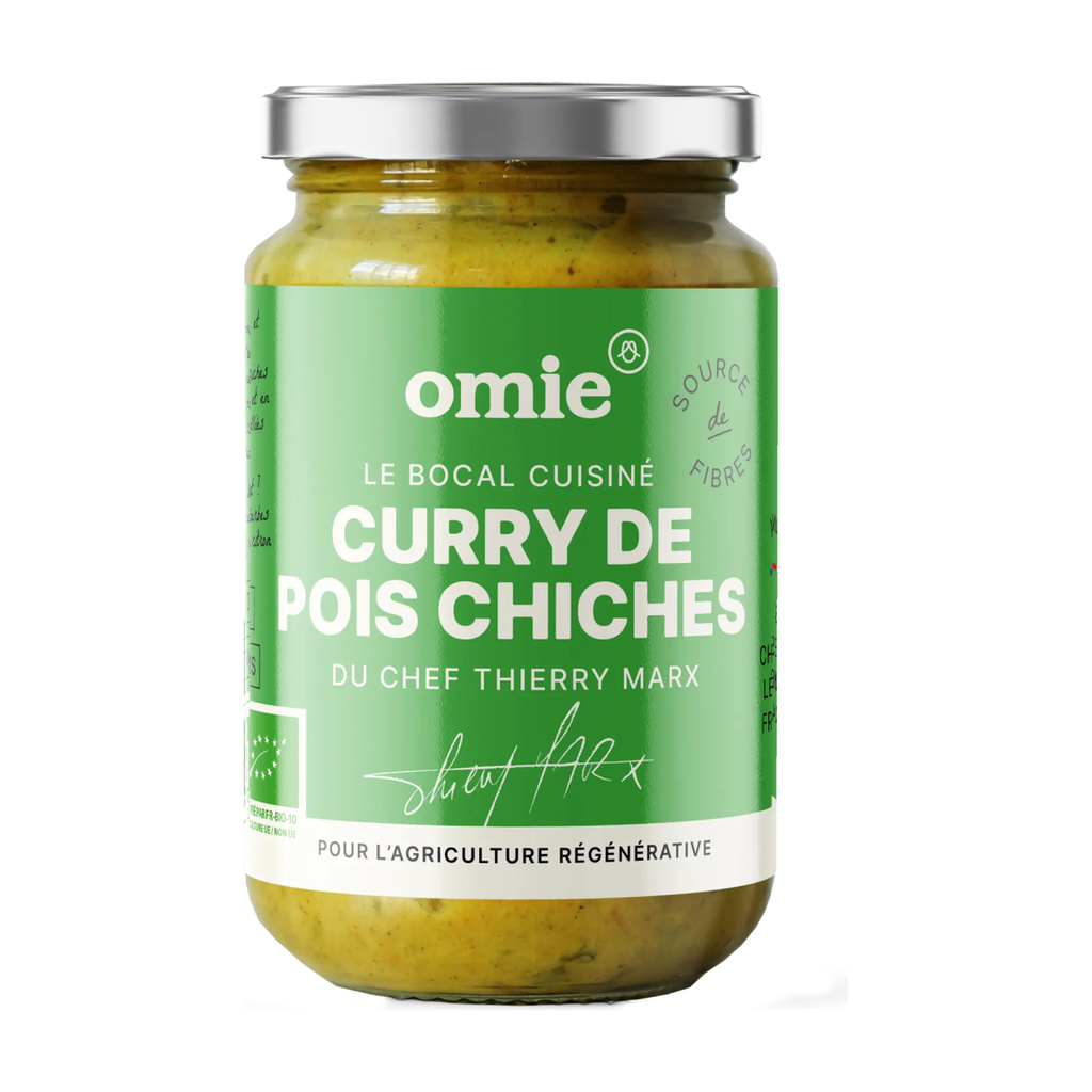 [OM-299] 340g - Curry de pois chiches (pois chiches, légumes français) bio - Omie