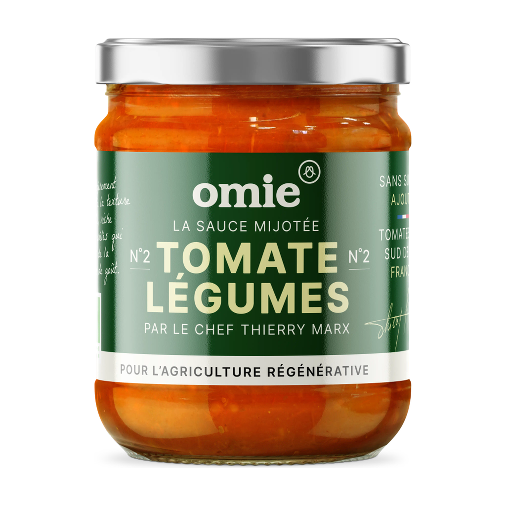 [OM-915] 190g - Sauce tomate aux 5 légumes (sans sucre ajouté) bio - Omie