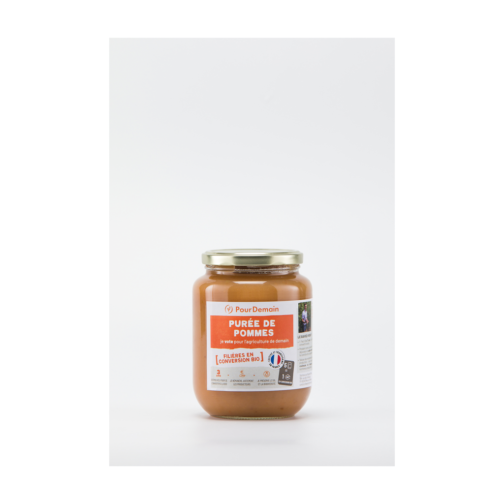 [DE-PURPOM825] 825g - Purée de pommes en conversion bio - Pour Demain