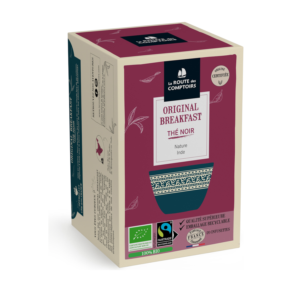 [RC-BREAKFAST] 20 infusettes - Thé noir Breakfast bio - La Route des Comptoirs