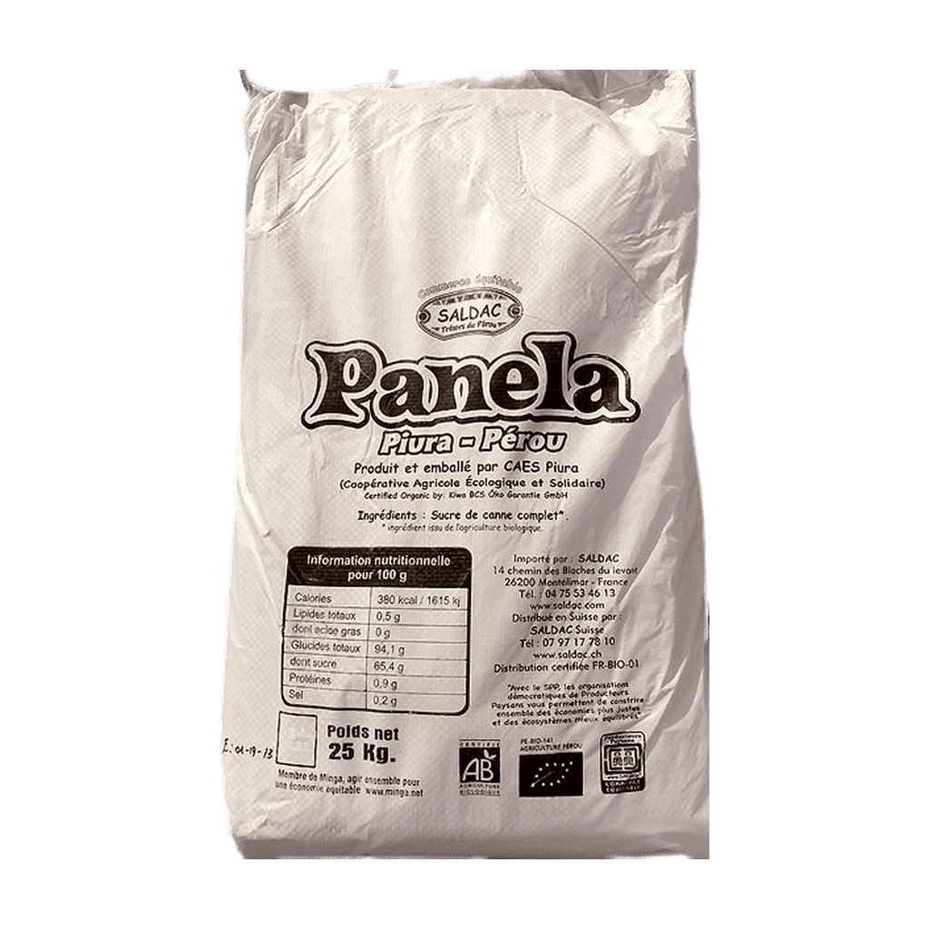 25kg - Sucre de canne complet (Panela) bio - Saldac