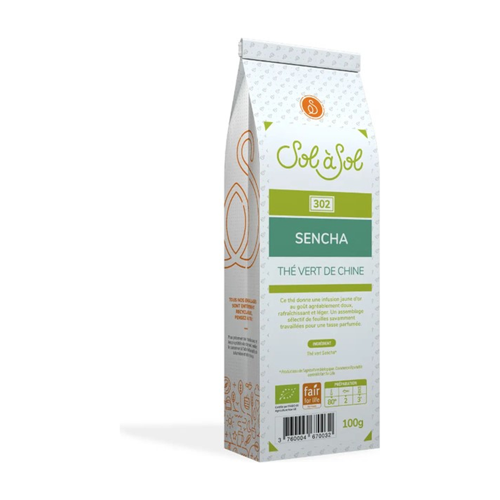 [SS-TV-SENCHA100] 100g - Thé vert sencha bio - Sol à Sol