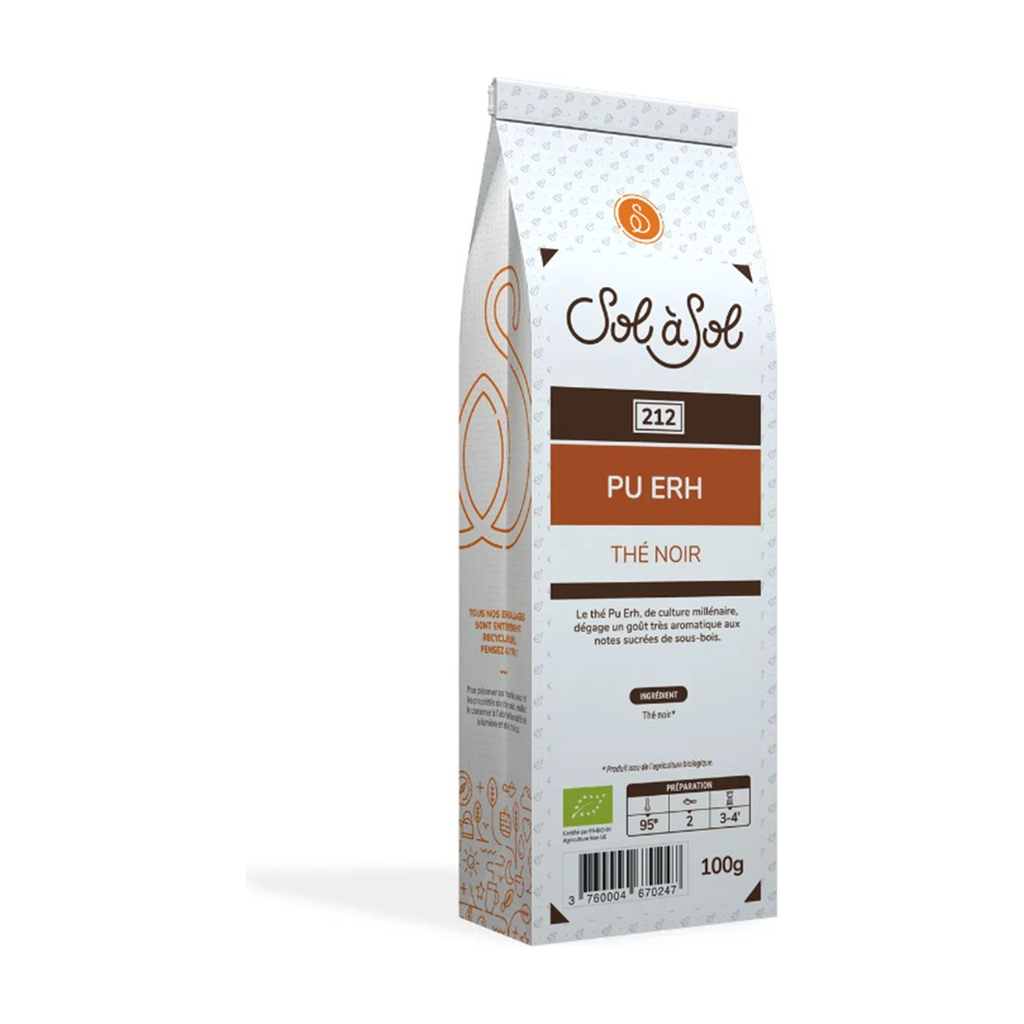 100g - Thé noir Pu Erh bio - Sol à Sol