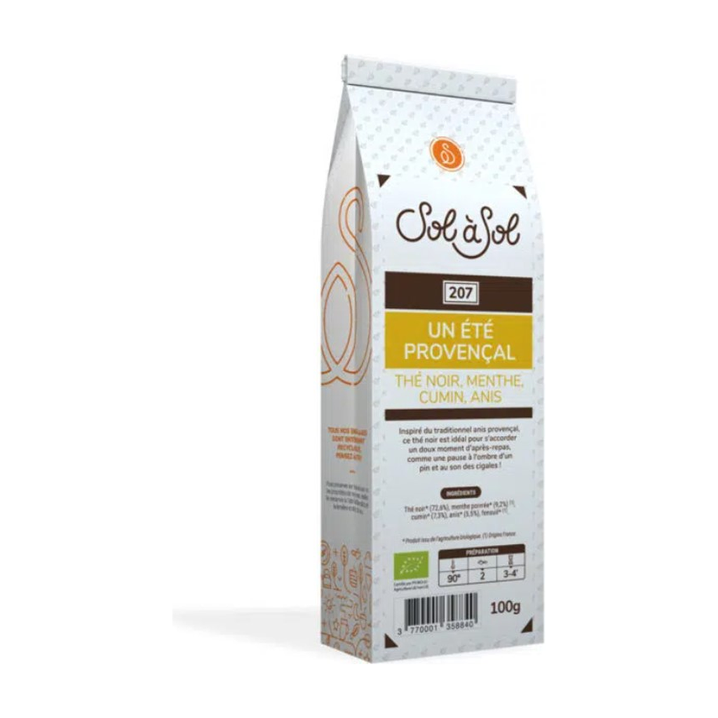 100g - Thé noir Un été provençal bio - Sol à Sol