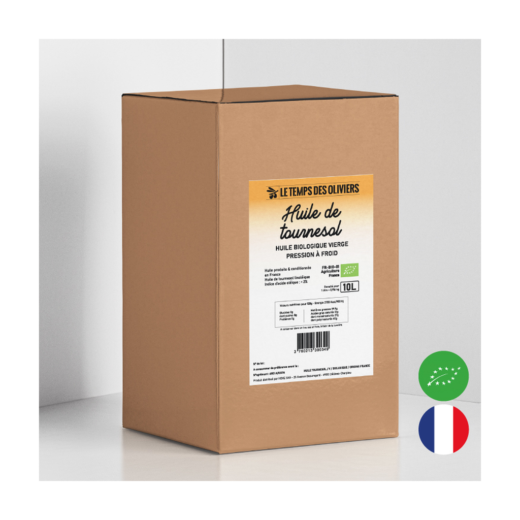 [TP-1A426] 10l - Huile vierge de tournesol bio - Le Temps des Oliviers