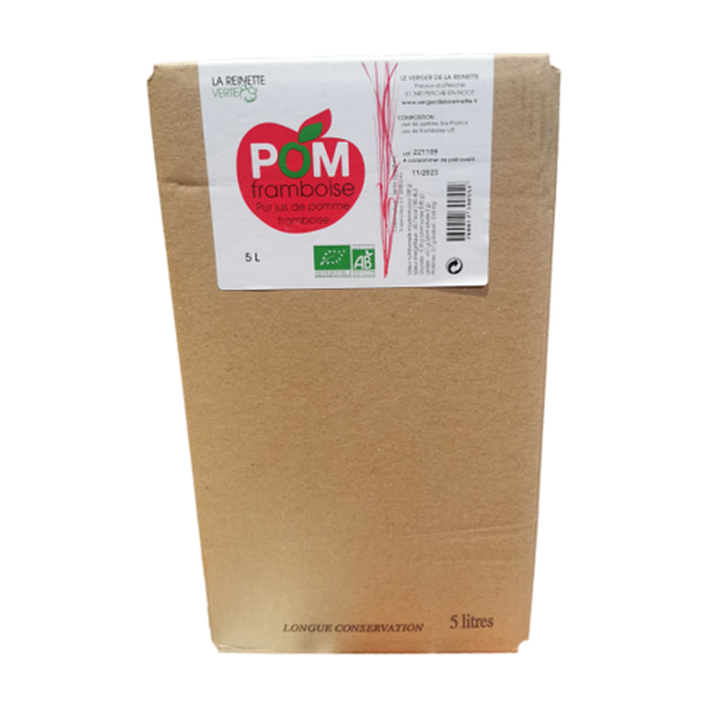 [VE-PFR-BIB5] 5l - Jus pomme-framboise bio - La Reinette