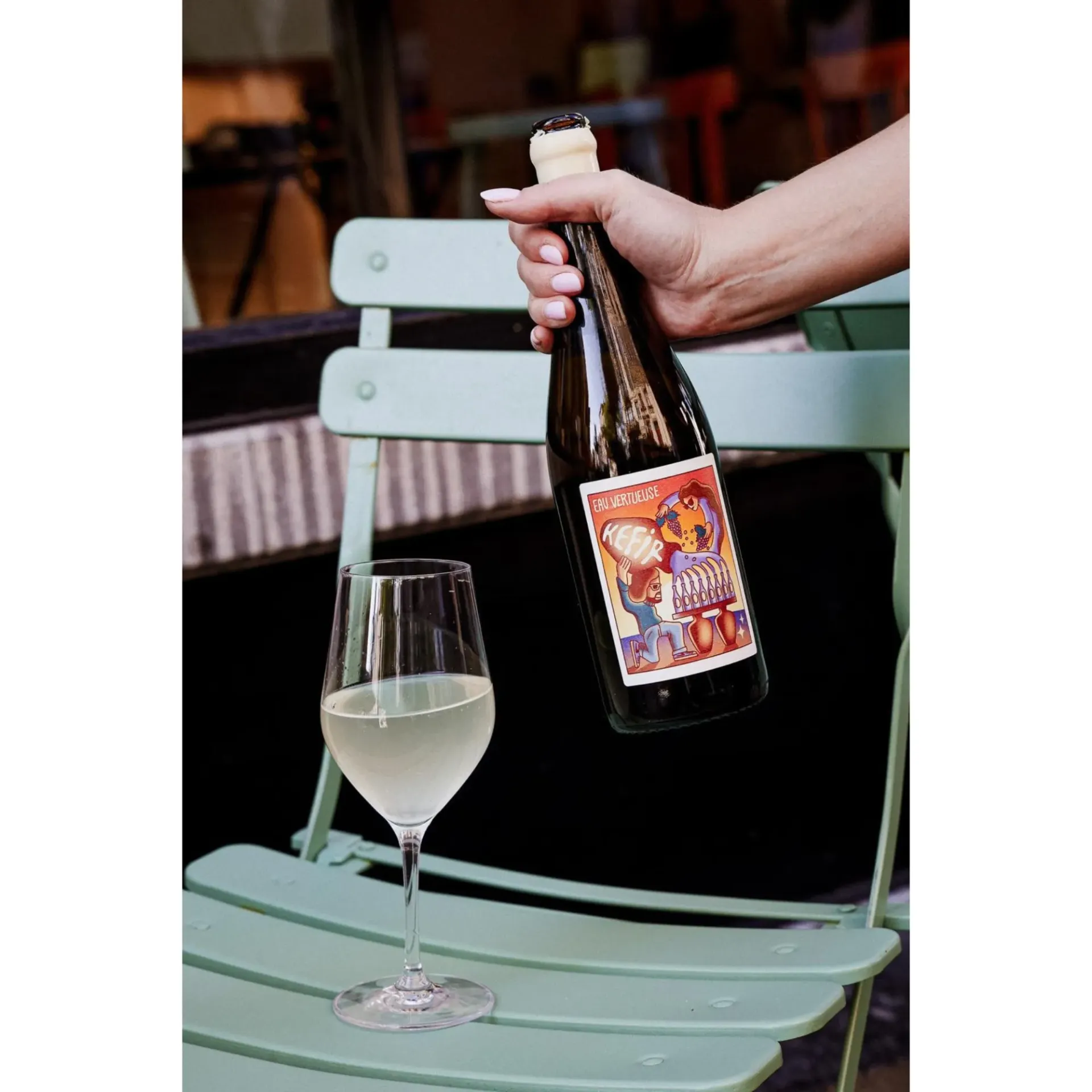 [EV-KMUSCAT75] 75cl - Kéfir Grand cru Pet'Nat Muscat bio - L'Eau Vertueuse