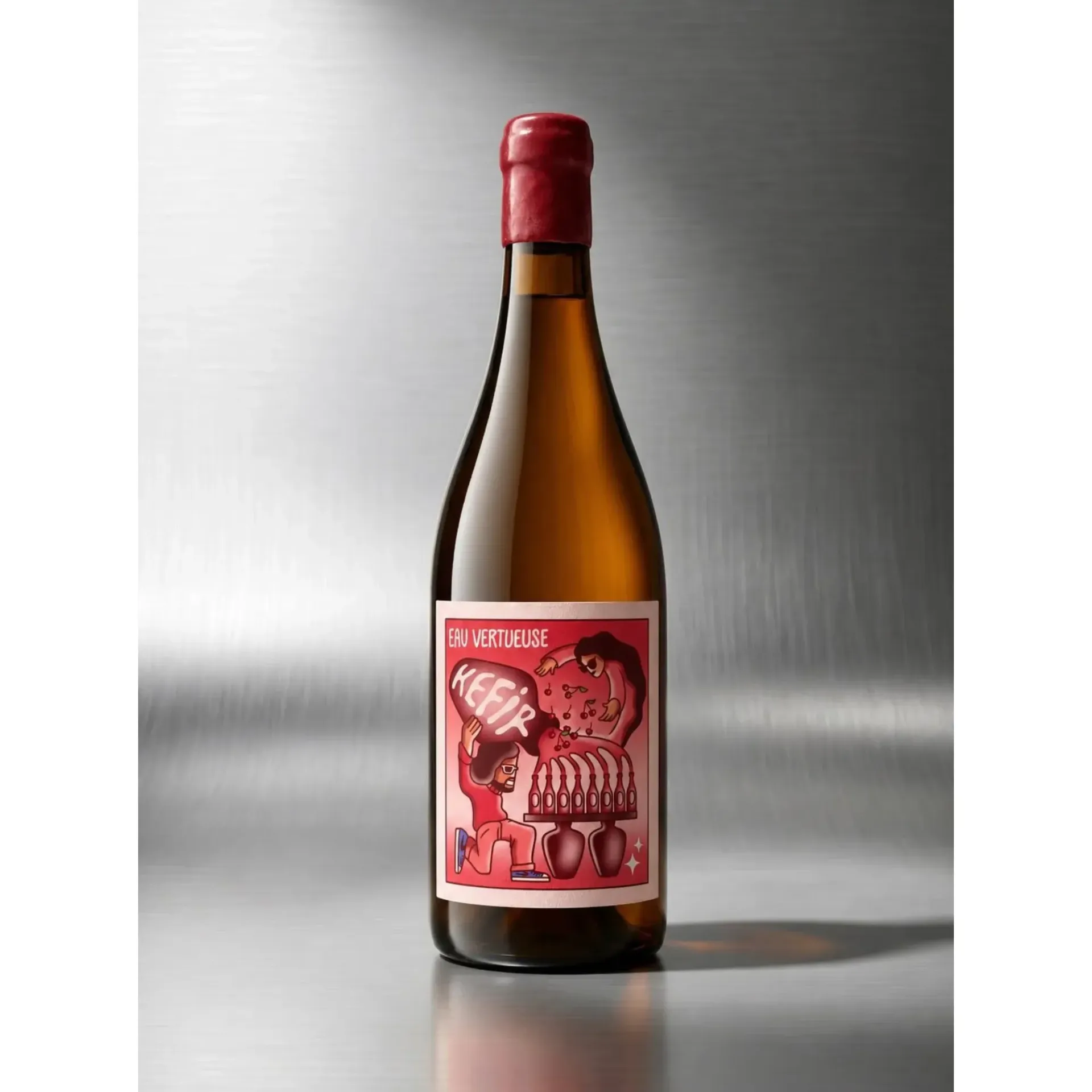[EV-KRHUB75] 75cl - Kéfir Grand cru Rhubarbe bio - L'Eau Vertueuse