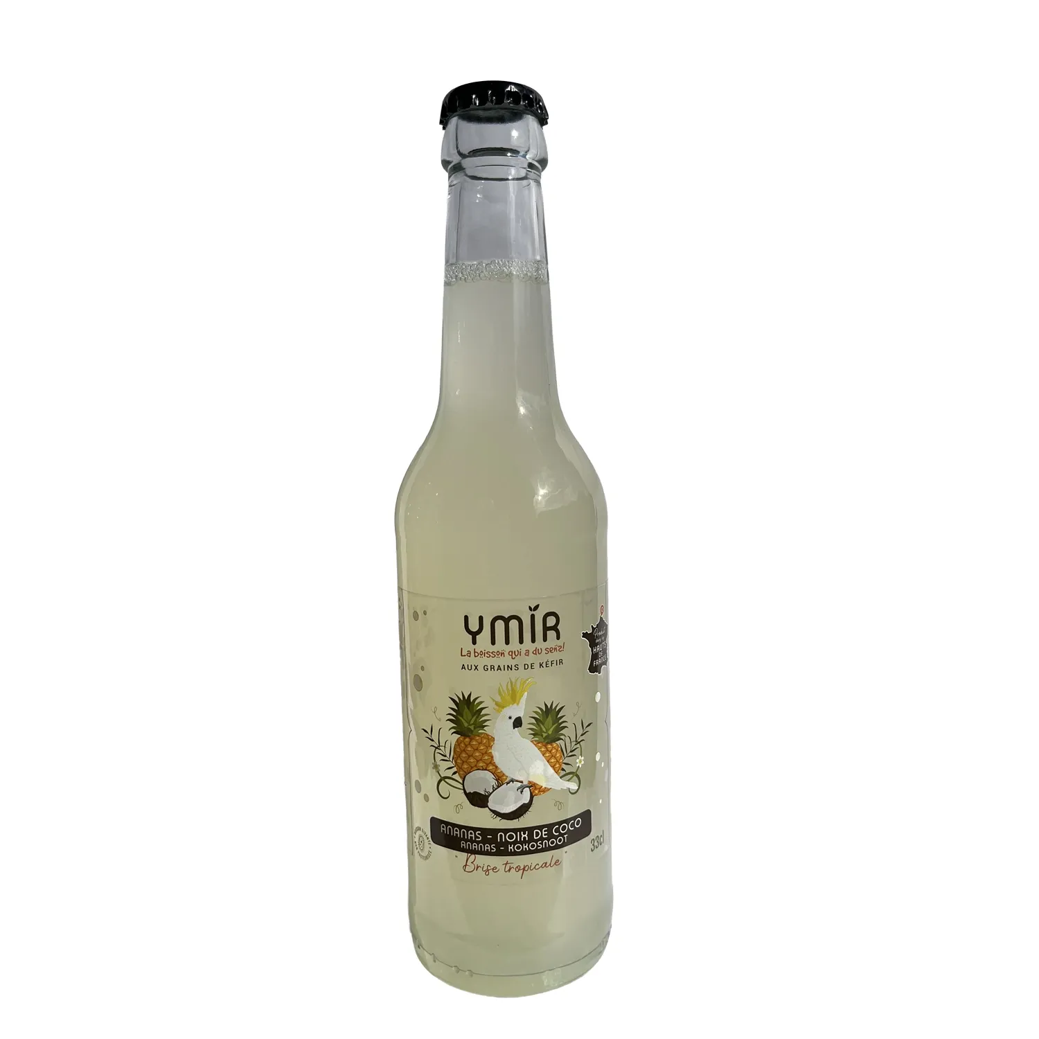 [KC-ANCO33] 33cl - Kéfir de fruits Ananas Coco bio (réemploi) - Kefir and Co / Ymir