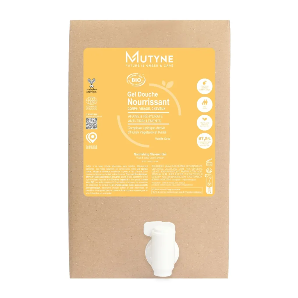 [MUTGDV02] 10l - Gel Douche 3en1 Nourrissant Vanille Coco - Mutyne