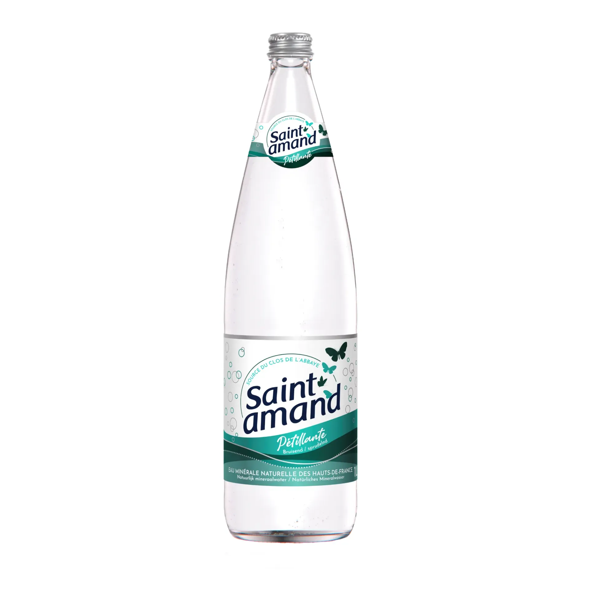 [SA-PET100] 1l - Eau pétillante (verre consigné) - Saint Amand