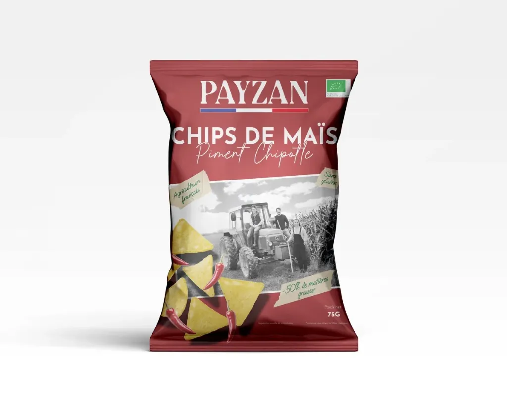 [PZ-CHMPC75] 75g - Chips de maïs Piment Chipotte - Payzan