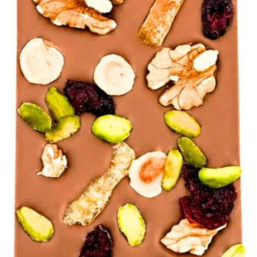 [NAO-N337] 80g - Tablettes chocolat Lait 45% Sao Tomé Mendiant Bean-to-Bar bio - Nao