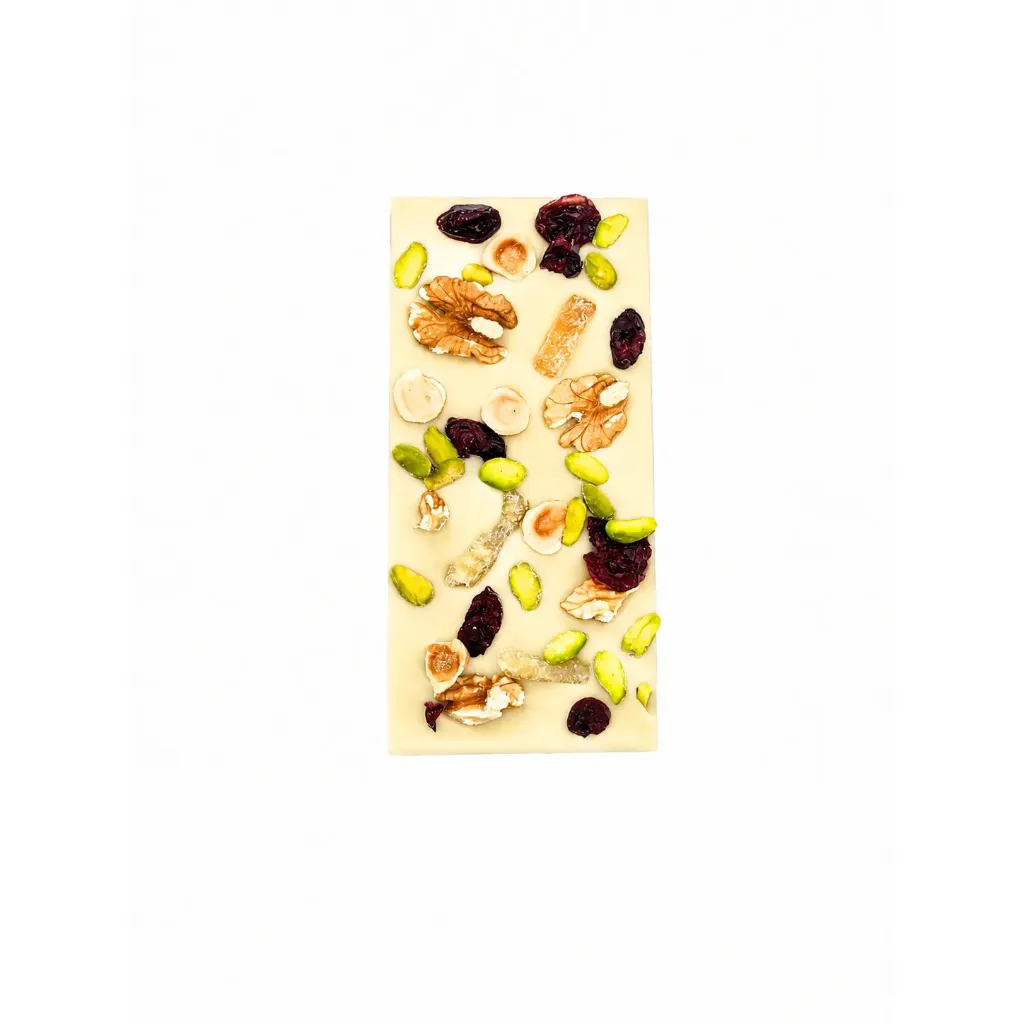 [NAO-N344] 80g - Tablettes chocolat Blanc 35% Mendiant Bean-to-Bar 80 bio - Nao