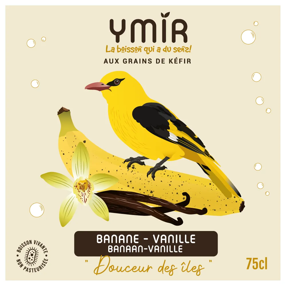 [KC-BANV33] 33cl - Kéfir de fruits Banane-Vanille bio (réemploi) - Ymir