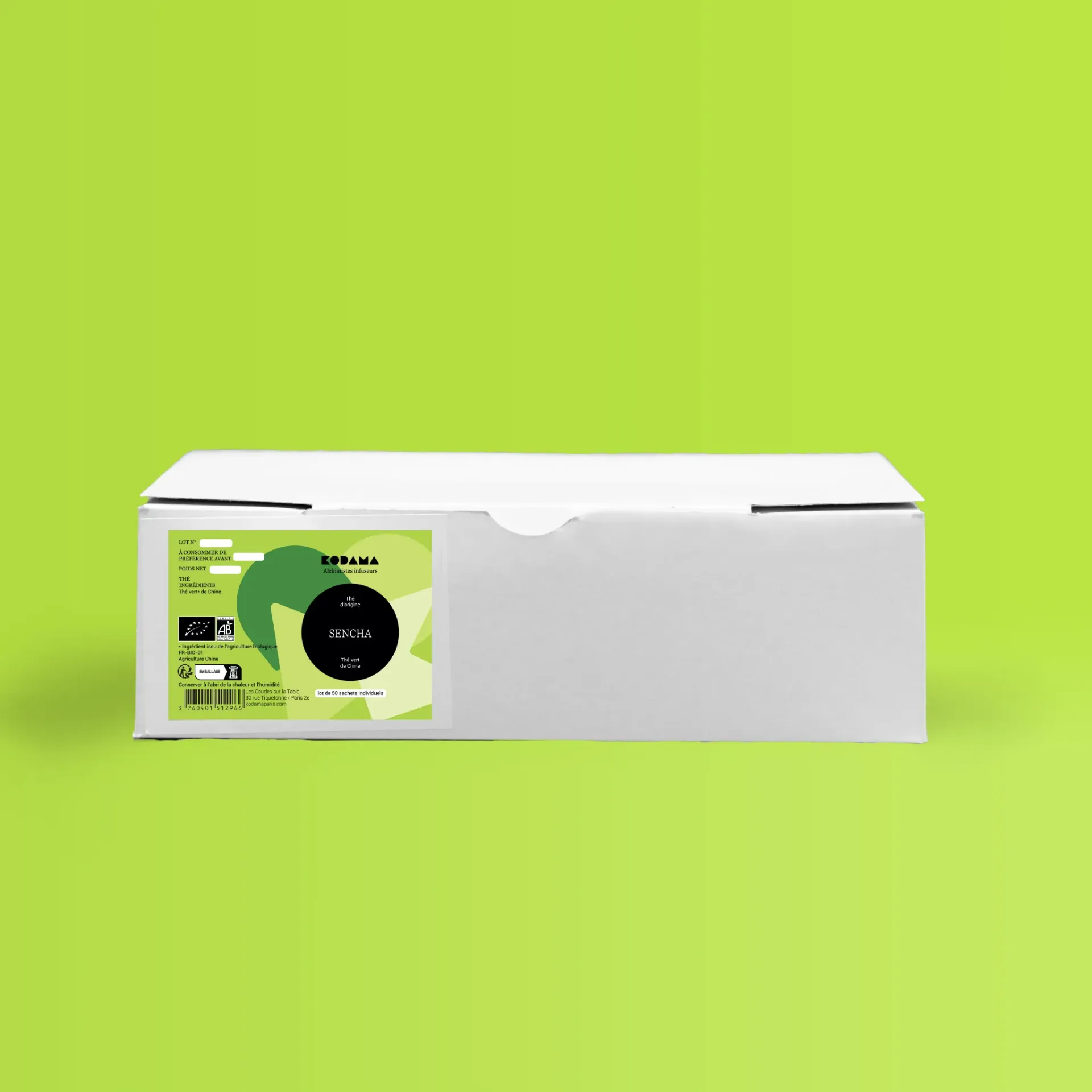 50 infusettes - The vert Sencha bio - Kodama