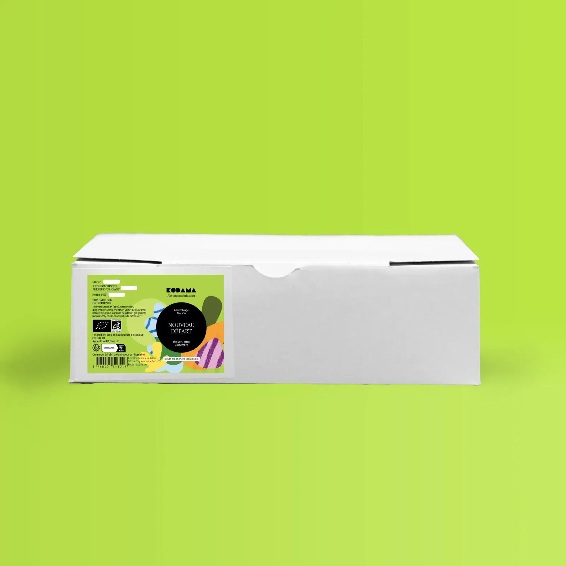 50 infusettes - Thé vert Nouveau Départ  bio - Kodama