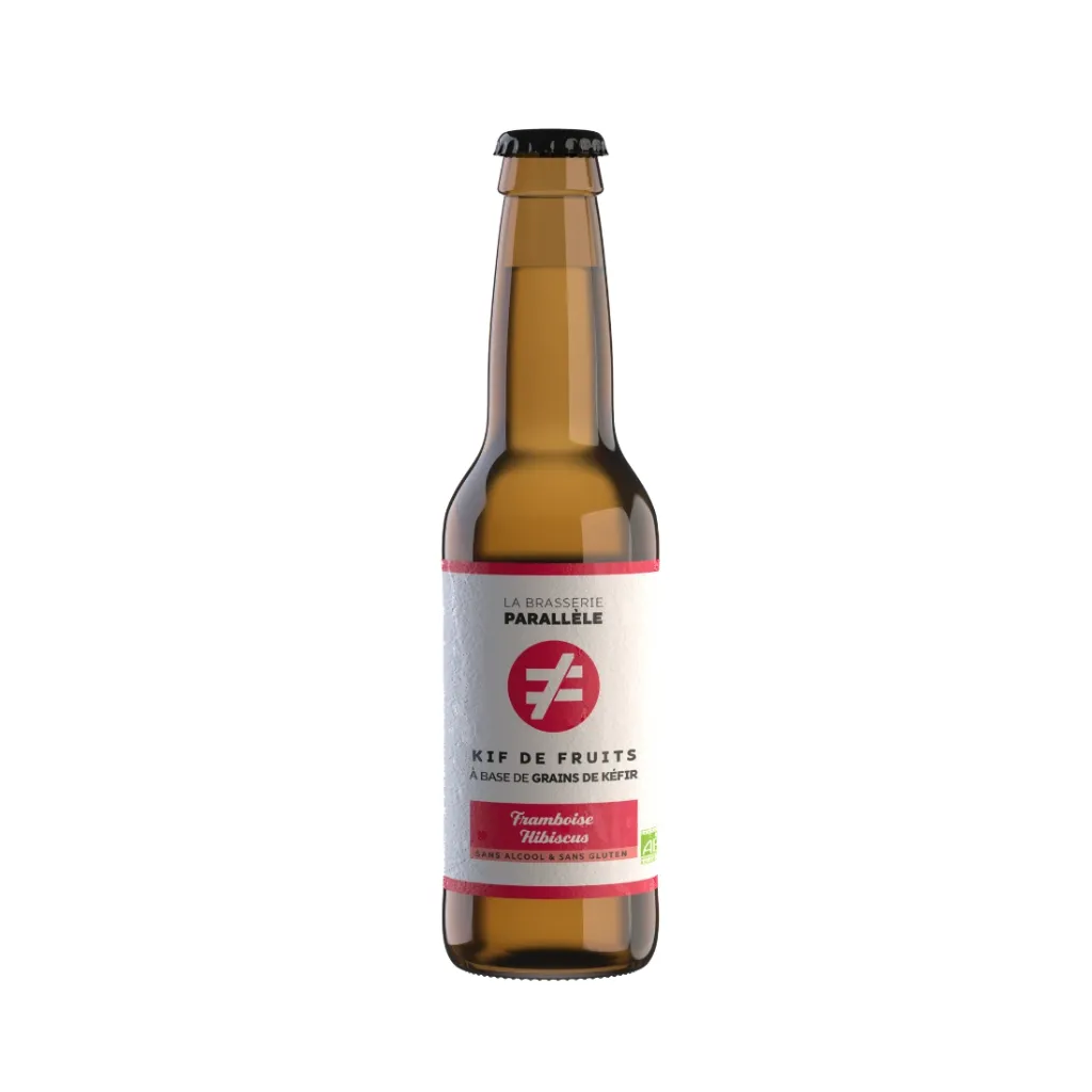 [BP-F4] 33cl - Kéfir de fruits Framboise-Hibiscus bio - La Brasserie Parallèle