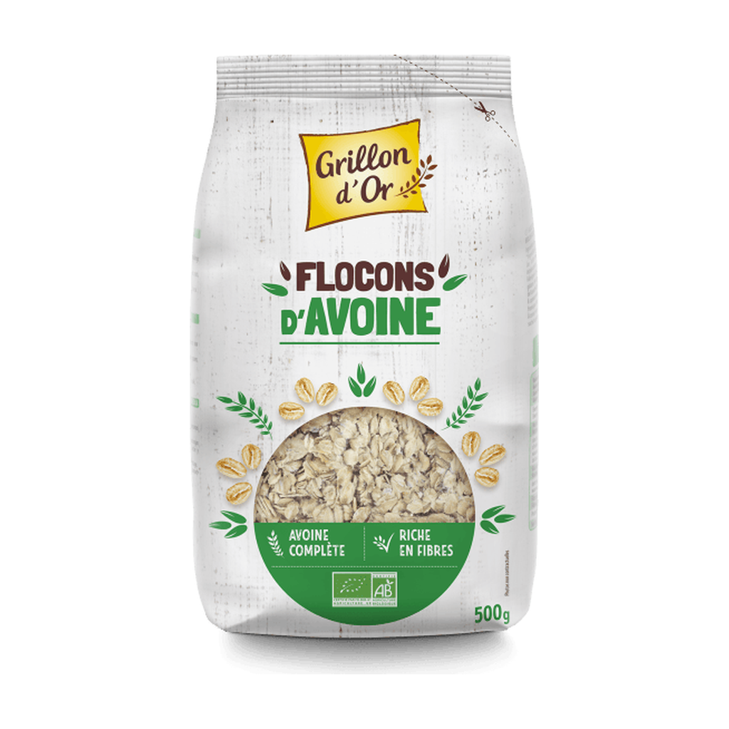 [GO-FLOAV500] 500g - Flocons d'avoine bio - Grillon d'Or