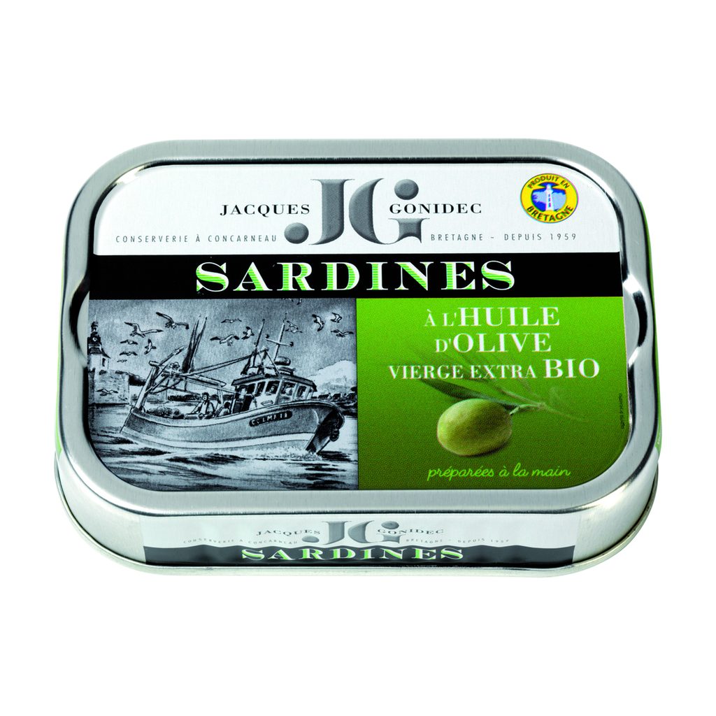 [GD-JGSO6B] 115g - Sardines à l'huile d'olive bio - Gonidec